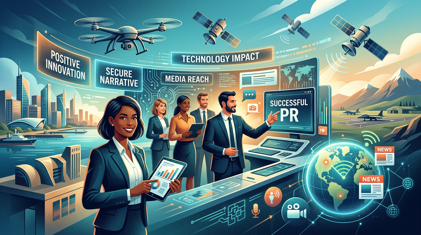 Editorial illustration for article: Successful Defense Tech PR