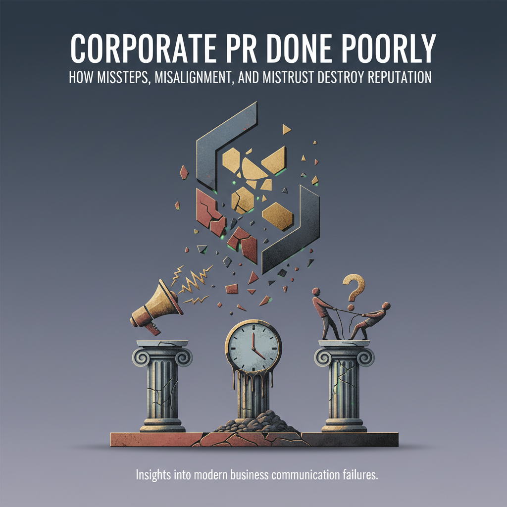 Corporate PR Done Poorly: How Missteps, Misalignment, and Mistrust Destroy Reputation