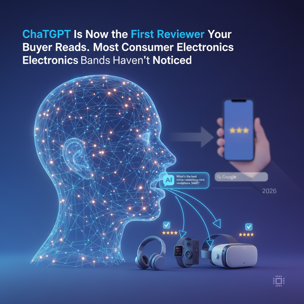 ChatGPT Is Now the First Reviewer Your Buyer Reads. Most Consumer Electronics Brands Haven't Noticed